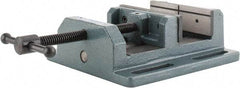 Wilton - 6" Jaw Opening Capacity x 2" Throat Depth, Horizontal Drill Press Vise - 6" Wide x 2" High Jaw, Stationary Base, Standard Speed, 8-1/2" OAL x 3.56" Overall Height, Cast Iron - Apex Tool & Supply