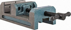 Wilton - 4" Jaw Opening Capacity x 1-1/2" Throat Depth, Horizontal Drill Press Vise - 4" Wide x 1-1/2" High Jaw, Stationary Base, Standard Speed, 7-5/16" OAL x 2-3/4" Overall Height, Cast Iron - Apex Tool & Supply