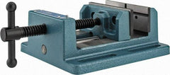 Wilton - 4" Jaw Opening Capacity x 1-1/2" Throat Depth, Horizontal Drill Press Vise - 4" Wide x 1-1/2" High Jaw, Stationary Base, Standard Speed, 6" OAL x 2.88" Overall Height, Cast Iron - Apex Tool & Supply