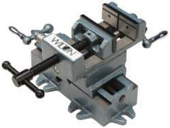 Wilton - 5" Jaw Opening Capacity x 1-1/2" Throat Depth, Horizontal Drill Press Vise - 5" Wide x 1-1/2" High Jaw, Cross Slide Base, Standard Speed, 8-1/2" OAL x 6" Overall Height, Cast Iron - Apex Tool & Supply