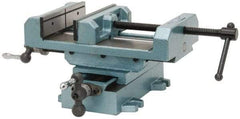 Wilton - 8" Jaw Opening Capacity x 2" Throat Depth, Horizontal Drill Press Vise - 8" Wide x 2" High Jaw, Cross Slide Base, Standard Speed, 11" OAL x 7-1/4" Overall Height, Cast Iron - Apex Tool & Supply