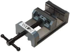 Wilton - 6" Jaw Opening Capacity x 2" Throat Depth, Horizontal Drill Press Vise - 6" Wide x 2" High Jaw, Stationary Base, Standard Speed, 12" OAL x 3-1/2" Overall Height, Cast Iron - Apex Tool & Supply