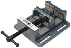 Wilton - 3" Jaw Opening Capacity x 1-1/8" Throat Depth, Horizontal Drill Press Vise - 3" Wide x 1-1/8" High Jaw, Stationary Base, Standard Speed, 5-1/2" OAL x 2.44" Overall Height, Cast Iron - Apex Tool & Supply