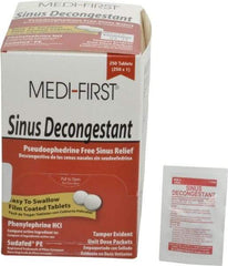 Medique - Medi-First Sinus Decongestant Tablets - Sinus Relief - Apex Tool & Supply