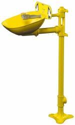 Bradley - Pedestal Mount, Plastic Bowl, Eyewash Station - 1/2" Inlet, 30 psi Flow, 0.4 GPM Flow Rate - Apex Tool & Supply