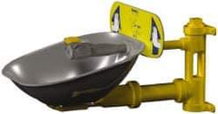Bradley - Wall Mount, Plastic Bowl, Eye & Face Wash Station - 1/2" Inlet, 30 psi Flow, 3 GPM Flow Rate - Apex Tool & Supply