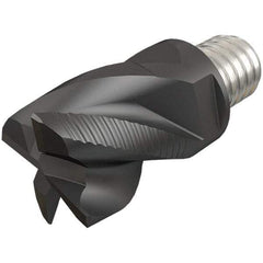 Iscar - MM EFS Grade IC908 Carbide End Milling Tip Insert - TiAlN Finish, 4 Flutes, 3/4" Cutting Diam, 0.63" Depth of Cut, 1" Extension, 38° Helix - Apex Tool & Supply