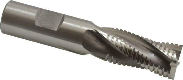 OSG - 3/4" Diam, 1-5/8" LOC, 4 Flute Cobalt Roughing & Finishing Square End Mill - Uncoated, 3-7/8" OAL, 3/4" Shank Diam, Weldon Shank, 30° Helix, Centercutting - Apex Tool & Supply