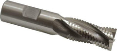 OSG - 3/4" Diam, 1-5/8" LOC, 4 Flute Cobalt Roughing & Finishing Square End Mill - Uncoated, 3-7/8" OAL, 3/4" Shank Diam, Weldon Shank, 30° Helix, Centercutting - Apex Tool & Supply