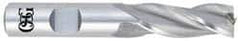 OSG - 1-1/8", 2" LOC, 1" Shank Diam, 4-1/2" OAL, 3 Flute, Cobalt Square End Mill - Single End, Uncoated, Spiral Flute, 30° Helix, Centercutting, Right Hand Cut, Right Hand Flute, Series 531 - Apex Tool & Supply