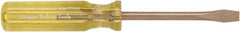 Ampco - 215mm OAL Standard Slotted Screwdriver - 120mm Blade Length, Round Shank, Acetate Handle - Apex Tool & Supply