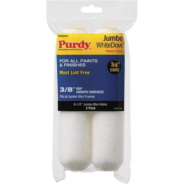 Purdy - 3/8" Nap, 6-1/2" Wide Paint Mini Roller Covers - Semi-Smooth Texture, Woven Dralon Fabric - Apex Tool & Supply