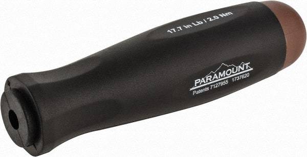 Paramount - 1 Piece, 2 Max N/m, Preset Torque Limiting Screwdriver - 0.1969" Drive - Apex Tool & Supply
