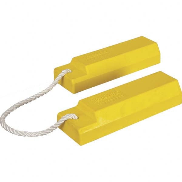 Checkers - 1 2-Piece 10" Wide x 2-7/8" High x 11-7/8" Deep Polyurethane Wheel Chock - Apex Tool & Supply