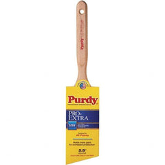 Purdy - 2-1/2" Angled Nylon/Polyester General Purpose Paint Brush - 3-3/16" Bristle Length, 7-1/4" Wood Fluted Handle - Apex Tool & Supply