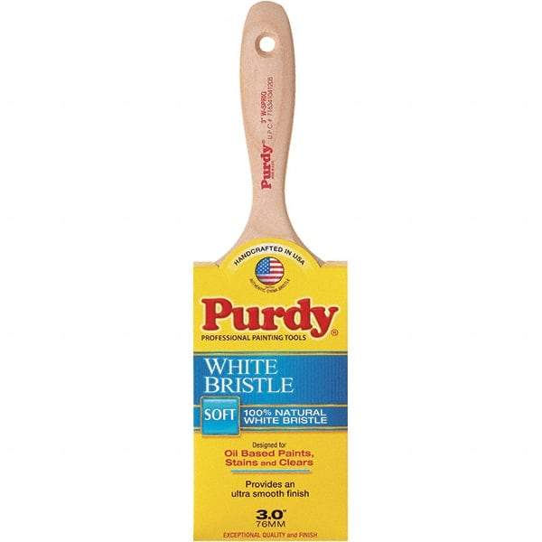 Purdy - 3" Flat Hog General Purpose Paint Brush - 3-1/8" Bristle Length, 5-1/2" Wood Beavertail Handle - Apex Tool & Supply