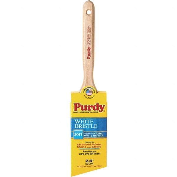 Purdy - 2-1/2" Angled Hog General Purpose Paint Brush - 2-7/8" Bristle Length, 7-1/4" Wood Fluted Handle - Apex Tool & Supply