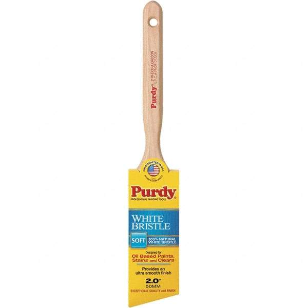 Purdy - 2" Angled Hog General Purpose Paint Brush - 2-5/8" Bristle Length, 7-1/4" Wood Fluted Handle - Apex Tool & Supply
