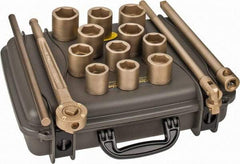 Ampco - 15 Piece 3/4" Drive Socket Set - 6 Points, 1-5/16" to 2" Range, Inch Measurement Standard - Apex Tool & Supply