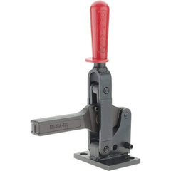 De-Sta-Co - 2,749 Lb Holding Capacity, Vertical Handle, Manual Hold Down Toggle Clamp - 74° Handle Movement, 147° Bar Opening, Solid Bar, Flanged Base, Oxide Finish, Forged Alloy Steel - Apex Tool & Supply