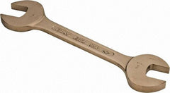 Ampco - 1-5/16" x 1-1/2" Nonsparking Open End Wrench - 14-3/8" OAL, Double End, Plain Finish, 15° Head Angle - Apex Tool & Supply