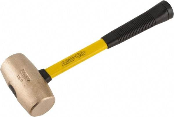 Ampco - 6 Lb Head Mallet - 15" OAL, 15" Long Fiberglass Handle with Grip - Apex Tool & Supply