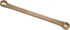 Ampco - 7/8" x 1" 12 Point Offset Box Wrench - Double End, 14-3/4" OAL, Aluminum Bronze - Apex Tool & Supply