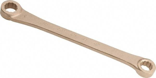 Ampco - 5/8" x 3/4" 12 Point Offset Box Wrench - Double End, 10-3/4" OAL, Aluminum Bronze - Apex Tool & Supply