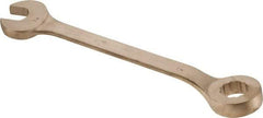 Ampco - 1-7/8" 12 Point Offset Combination Wrench - 15° Offset Angle, 22-3/4" OAL, Aluminum Bronze, Plain Finish - Apex Tool & Supply