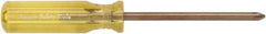 Ampco - #0, 6" OAL, Standard Phillips Screwdriver - 2-23/64" Blade Length, Round Shank, Acetate Handle - Apex Tool & Supply