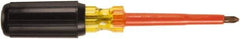 Ampco - #2, 8-1/4" OAL, Insulated Phillips Screwdriver - 4-9/64" Blade Length, Round Shank, Acetate with Rubber Grip Handle - Apex Tool & Supply