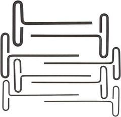 Bondhus - 8 Piece Loop T-Handle Hex Key Set - Hex Range 3/32 to 1/4", 6" OAL, Protanium High Torque Steel - Apex Tool & Supply