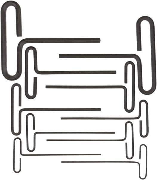 Bondhus - 10 Piece Loop T-Handle Hex Key Set - Hex Range 3/32 to 3/8", 6" OAL, Protanium High Torque Steel - Apex Tool & Supply