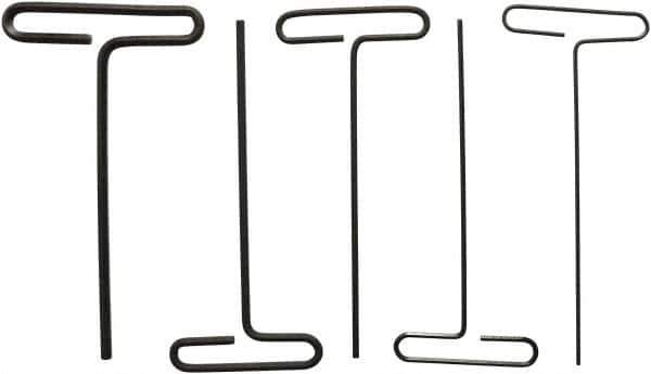 Bondhus - 5 Piece Loop T-Handle Hex Key Set - Hex Range 2.5 to 6mm, 6" OAL, Protanium High Torque Steel - Apex Tool & Supply