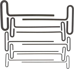 Bondhus - 10 Piece Loop T-Handle Hex Key Set - Hex Range 3/32 to 3/8", 9" OAL, Protanium High Torque Steel - Apex Tool & Supply
