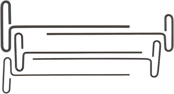 Bondhus - 5 Piece Loop T-Handle Hex Key Set - Hex Range 2.5 to 6mm, 9" OAL, Protanium High Torque Steel - Apex Tool & Supply