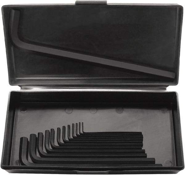 Bondhus - 13 Piece L-Key Hex Key Set - Hex Range 1/16 to 1/2", 9" OAL, Protanium High Torque Steel - Apex Tool & Supply