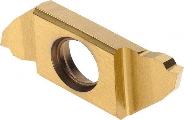 Iscar - SCIR22150 IC1008 Grade, 0.0591" Cutting Width, Carbide Cutoff Insert - 16° Right Hand Lead Angle, TiAlN/TiN Coated, Single End - Apex Tool & Supply