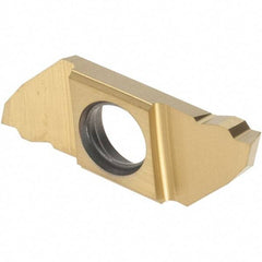 Iscar - SCIR22200 IC1008 Grade, 0.0787" Cutting Width, Carbide Cutoff Insert - 16° Right Hand Lead Angle, TiAlN/TiN Coated, Single End - Apex Tool & Supply
