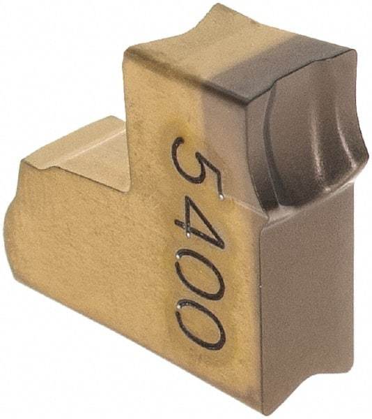 Iscar - TAG3 LF IC5400 Grade, 0.12" Cutting Width, Carbide Cutoff Insert - Neutral Lead Angle, 0.008" Cnr Rad, TiCN/Al2O3/TiN Coated, Single End - Apex Tool & Supply