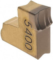 Iscar - TAG3 LF IC5400 Grade, 0.12" Cutting Width, Carbide Cutoff Insert - Neutral Lead Angle, 0.008" Cnr Rad, TiCN/Al2O3/TiN Coated, Single End - Apex Tool & Supply