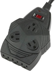 FELLOWES - 8 Outlets, 120 Volts, 15 Amps, 6' Cord, Surge Power Outlet Strip - Floor Mount, 5-15R NEMA Configuration - Apex Tool & Supply