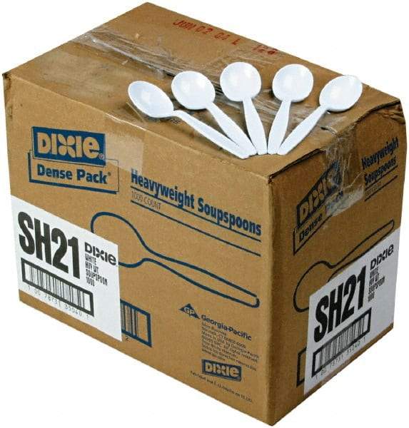 Dixie - Dixie Plastic Tableware, Heavyweight Soup Spoons - White - Apex Tool & Supply