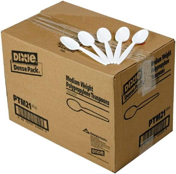 Dixie - Dixie Plastic Tableware, Mediumweight Teaspoons - White - Apex Tool & Supply