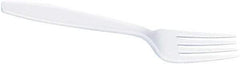 Dixie - Dixie Plastic Tableware, Heavyweight Forks - White - Apex Tool & Supply