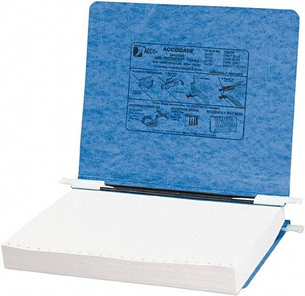 ACCO - 8-1/2 x 11", Holds up to 6" of Unburst Sheets, Light Blue, Data Binders - 11 Point Stock - Apex Tool & Supply