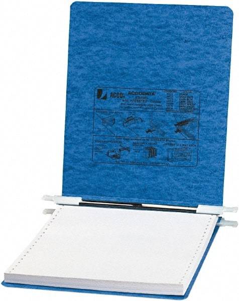 ACCO - 9-1/2 x 11", Holds up to 6" of Unburst Sheets, Light Blue, Indexed Sorters - 11 Point Stock - Apex Tool & Supply