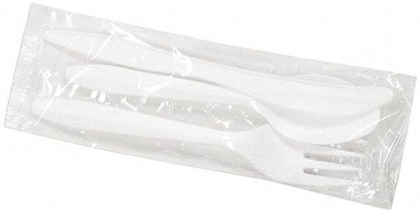 Boardwalk - Boardwalk Three-Piece Wrapped Cutlery Kit: Fork, Knife, Spoon - White - Apex Tool & Supply
