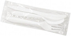 Boardwalk - Boardwalk Three-Piece Wrapped Cutlery Kit: Fork, Knife, Spoon - White - Apex Tool & Supply