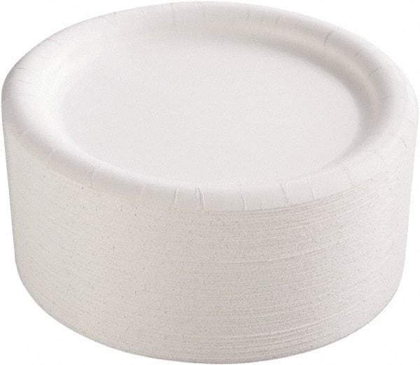 AJM Packaging Corporation - Premium Coated Paper Plates, 9" - White - Apex Tool & Supply